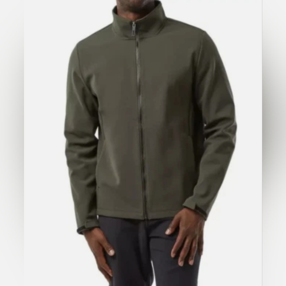 32 Degrees Men's Dark Olive Full Zip Performance Jacket Mens Size Small